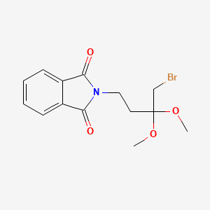 molecular formula C14H16BrNO4 B2529397 2-(4-溴-3,3-二甲氧基丁基)异吲哚-1,3-二酮 CAS No. 126435-01-6
