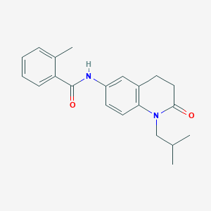 molecular formula C21H24N2O2 B2529408 2-methyl-N-[1-(2-methylpropyl)-2-oxo-1,2,3,4-tetrahydroquinolin-6-yl]benzamide CAS No. 946221-04-1