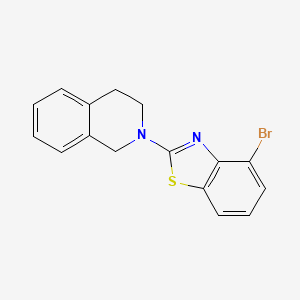 molecular formula C16H13BrN2S B2529409 4-bromo-2-(3,4-dihydroisoquinolin-2(1H)-yl)benzo[d]thiazole CAS No. 863000-94-6