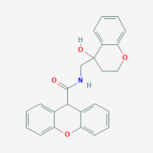 B2529437 N-((4-hydroxychroman-4-yl)methyl)-9H-xanthene-9-carboxamide CAS No. 1396684-03-9