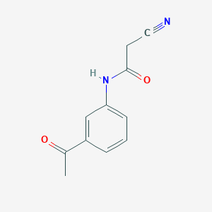 molecular formula C11H10N2O2 B2529447 N-(3-acetylphenyl)-2-cyanoacetamide CAS No. 540532-62-5