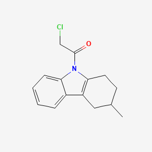 molecular formula C15H16ClNO B2529458 2-Chloro-1-(3-methyl-1,2,3,4-tetrahydro-carbazol-9-yl)-ethanone CAS No. 672936-19-5