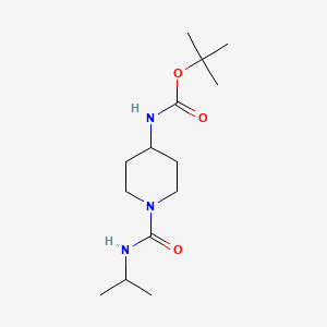 molecular formula C14H27N3O3 B2529459 叔丁基1-(异丙基氨基羰基)哌啶-4-基氨基甲酸酯 CAS No. 1286265-61-9