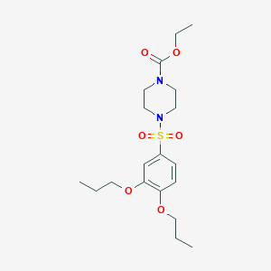 Ethyl 4-(3,4-dipropoxybenzenesulfonyl)piperazine-1-carboxylate