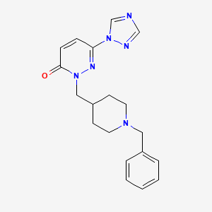 molecular formula C19H22N6O B2529497 2-[(1-benzylpiperidin-4-yl)methyl]-6-(1H-1,2,4-triazol-1-yl)-2,3-dihydropyridazin-3-one CAS No. 2195938-42-0