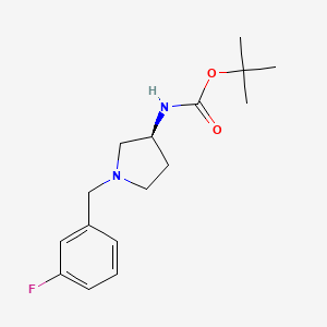 molecular formula C16H23FN2O2 B2529509 (S)-tert-Butyl 1-(3-fluorobenzyl)pyrrolidin-3-ylcarbamate CAS No. 1286207-86-0