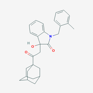 molecular formula C28H31NO3 B252951 3-[2-(1-adamantyl)-2-oxoethyl]-3-hydroxy-1-(2-methylbenzyl)-1,3-dihydro-2H-indol-2-one 