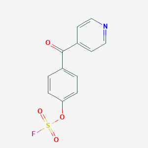 molecular formula C12H8FNO4S B2529529 4-(4-Fluorosulfonyloxybenzoyl)pyridine CAS No. 2411195-52-1