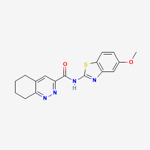 molecular formula C17H16N4O2S B2529530 N-(5-Methoxy-1,3-benzothiazol-2-yl)-5,6,7,8-tetrahydrocinnoline-3-carboxamide CAS No. 2415628-27-0