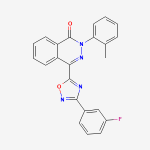 molecular formula C23H15FN4O2 B2529538 4-[3-(3-fluorophenyl)-1,2,4-oxadiazol-5-yl]-2-(2-methylphenyl)phthalazin-1(2H)-one CAS No. 1291863-24-5