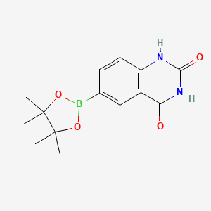 molecular formula C14H17BN2O4 B2529539 6-(4,4,5,5-Tetramethyl-1,3,2-dioxaborolan-2-YL)quinazoline-2,4-diol CAS No. 1209498-42-9