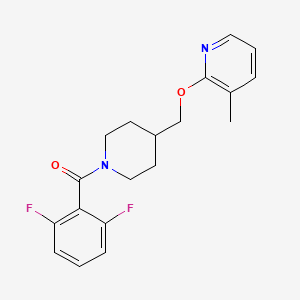 molecular formula C19H20F2N2O2 B2529541 (2,6-Difluorophenyl)-[4-[(3-methylpyridin-2-yl)oxymethyl]piperidin-1-yl]methanone CAS No. 2380175-94-8