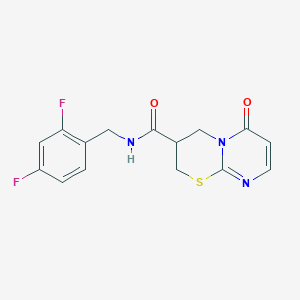 molecular formula C15H13F2N3O2S B2529550 N-(2,4-二氟苄基)-6-氧代-2,3,4,6-四氢嘧啶并[2,1-b][1,3]噻嗪-3-甲酰胺 CAS No. 1396865-02-3