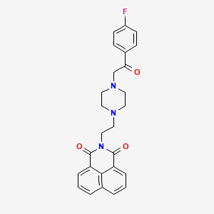molecular formula C26H24FN3O3 B2529564 2-(2-(4-(2-(4-fluorophenyl)-2-oxoethyl)piperazin-1-yl)ethyl)-1H-benzo[de]isoquinoline-1,3(2H)-dione CAS No. 325694-05-1