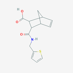 molecular formula C14H15NO3S B2529565 3-[(Thiophen-2-ylmethyl)-carbamoyl]-bicyclo[2.2.1]hept-5-ene-2-carboxylic acid CAS No. 331416-18-3