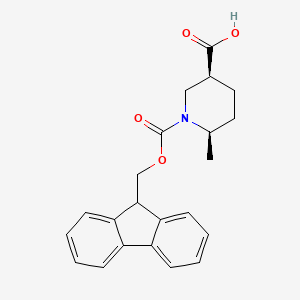 molecular formula C22H23NO4 B2529571 (3S,6R)-1-(((9H-芴-9-基)甲氧羰基)-6-甲基哌啶-3-羧酸 CAS No. 2287246-81-3