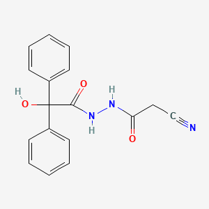 molecular formula C17H15N3O3 B2529574 N'-(cyanoacetyl)-2-hydroxy-2,2-diphenylacetohydrazide CAS No. 1266372-19-3