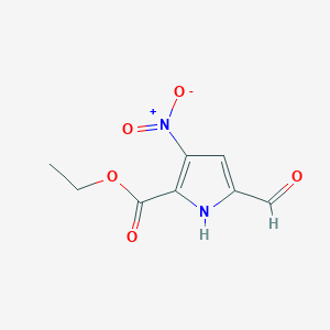 molecular formula C8H8N2O5 B2529602 ethyl 5-formyl-3-nitro-1H-pyrrole-2-carboxylate CAS No. 36131-48-3