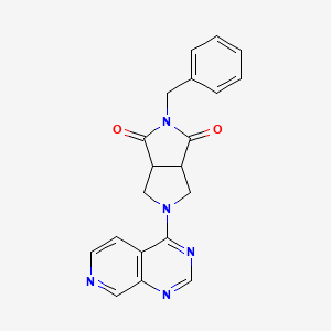 molecular formula C20H17N5O2 B2529604 5-Benzyl-2-pyrido[3,4-d]pyrimidin-4-yl-1,3,3a,6a-tetrahydropyrrolo[3,4-c]pyrrole-4,6-dione CAS No. 2415503-51-2