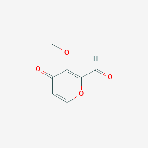 molecular formula C7H6O4 B2529618 3-Methoxy-4-oxo-4H-pyran-2-carbaldehyde CAS No. 106203-47-8