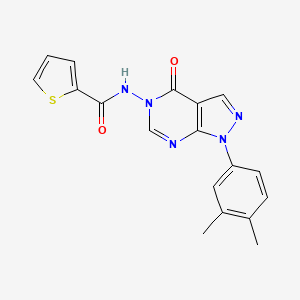 molecular formula C18H15N5O2S B2529624 N-(1-(3,4-dimethylphenyl)-4-oxo-1H-pyrazolo[3,4-d]pyrimidin-5(4H)-yl)thiophene-2-carboxamide CAS No. 899967-64-7