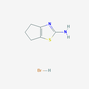 molecular formula C6H9BrN2S B2529628 4H,5H,6H-cyclopenta[d][1,3]thiazol-2-amine hydrobromide CAS No. 53051-97-1; 927682-21-1