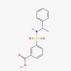 molecular formula C15H15NO4S B2529629 3-[(1-Phenylethyl)sulfamoyl]benzoic acid CAS No. 790681-77-5