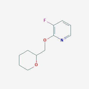 molecular formula C11H14FNO2 B2529646 3-氟-2-[(氧杂-2-基)甲氧基]吡啶 CAS No. 2197600-87-4