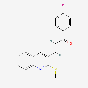 (E)-1-(4-fluorophenyl)-3-(2-methylsulfanylquinolin-3-yl)prop-2-en-1-one