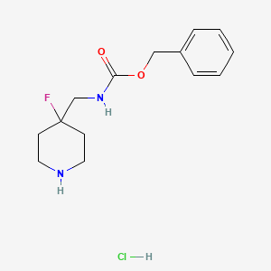 molecular formula C14H20ClFN2O2 B2529662 Benzyl (4-Fluoropiperidin-4-Yl)Methylcarbamate Hydrochloride CAS No. 1391732-73-2