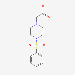molecular formula C12H16N2O4S B2529669 2-[4-(benzenesulfonyl)piperazin-1-yl]acetic Acid CAS No. 937654-58-5