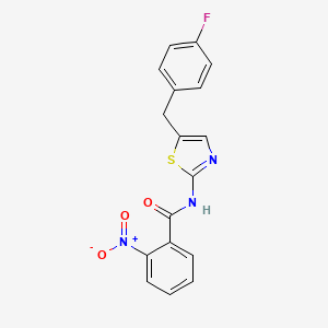 N-(5-(4-fluorobenzyl)thiazol-2-yl)-2-nitrobenzamide
