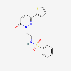 3-methyl-N-(2-(6-oxo-3-(thiophen-2-yl)pyridazin-1(6H)-yl)ethyl)benzenesulfonamide