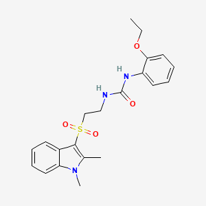 1-(2-((1,2-dimethyl-1H-indol-3-yl)sulfonyl)ethyl)-3-(2-ethoxyphenyl)urea