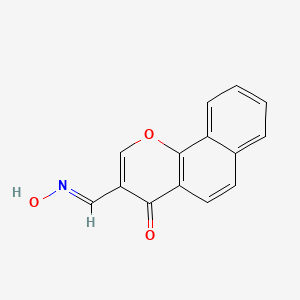 molecular formula C14H9NO3 B2529695 3-[(E)-羟亚氨基甲基]苯并[h]色满-4-酮 CAS No. 383388-62-3