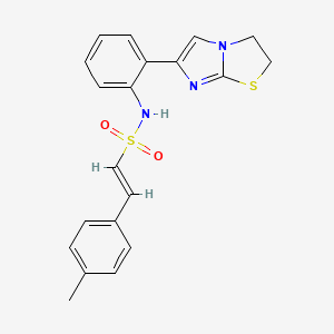 (E)-N-(2-(2,3-dihydroimidazo[2,1-b]thiazol-6-yl)phenyl)-2-(p-tolyl)ethenesulfonamide