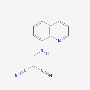 molecular formula C13H8N4 B2529711 2-[(8-Quinolinylamino)methylene]malononitrile CAS No. 946386-98-7
