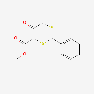 Ethyl 5-oxo-2-phenyl-1,3-dithiane-4-carboxylate