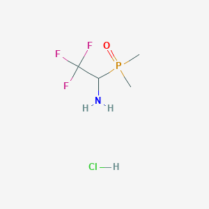 molecular formula C4H10ClF3NOP B2529718 1-Dimethylphosphoryl-2,2,2-trifluoroethanamine;hydrochloride CAS No. 2470435-99-3