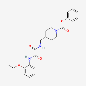 molecular formula C23H27N3O5 B2529720 苯基 4-((2-((2-乙氧苯基)氨基)-2-氧代乙酰氨基)甲基)哌啶-1-羧酸酯 CAS No. 1235160-10-7