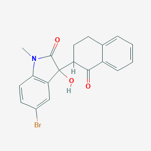 molecular formula C19H16BrNO3 B252973 5-bromo-3-hydroxy-1-methyl-3-(1-oxo-1,2,3,4-tetrahydro-2-naphthalenyl)-1,3-dihydro-2H-indol-2-one 