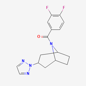 ((1R,5S)-3-(2H-1,2,3-triazol-2-yl)-8-azabicyclo[3.2.1]octan-8-yl)(3,4-difluorophenyl)methanone