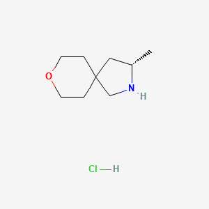 molecular formula C9H18ClNO B2529744 (3S)-3-Methyl-8-oxa-2-azaspiro[4.5]decane;hydrochloride CAS No. 2445750-10-5