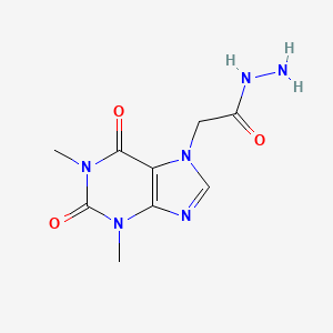 molecular formula C9H12N6O3 B2529750 2-(1,3-dimethyl-2,6-dioxo-2,3,6,7-tetrahydro-1H-purin-7-yl)acetohydrazide CAS No. 41838-25-9