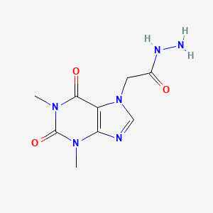 molecular formula C9H12N6O3 B2529750 2-(1,3-ジメチル-2,6-ジオキソ-2,3,6,7-テトラヒドロ-1H-プリン-7-イル)アセトヒドラジド CAS No. 41838-25-9