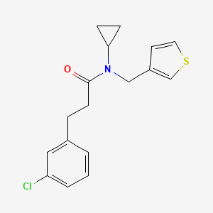 molecular formula C17H18ClNOS B2529755 3-(3-chlorophenyl)-N-cyclopropyl-N-(thiophen-3-ylmethyl)propanamide CAS No. 2034409-15-7