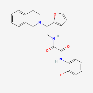 molecular formula C24H25N3O4 B2529759 N1-(2-(3,4-二氢异喹啉-2(1H)-基)-2-(呋喃-2-基)乙基)-N2-(2-甲氧基苯基)草酰胺 CAS No. 898416-85-8