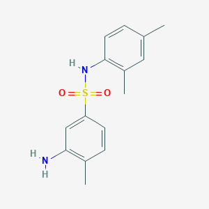 molecular formula C15H18N2O2S B2529776 3-氨基-N-(2,4-二甲苯基)-4-甲苯-1-磺酰胺 CAS No. 326023-20-5