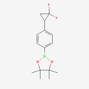 molecular formula C15H19BF2O2 B2529779 CC1(C)OB(OC1(C)C)C1=CC=C(C=C1)C1CC1(F)F CAS No. 2227365-56-0
