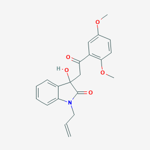 molecular formula C21H21NO5 B252978 1-allyl-3-[2-(2,5-dimethoxyphenyl)-2-oxoethyl]-3-hydroxy-1,3-dihydro-2H-indol-2-one 
